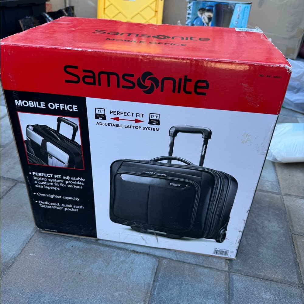 Brand new Samsonite Black Mobile Office Bag with Wheels